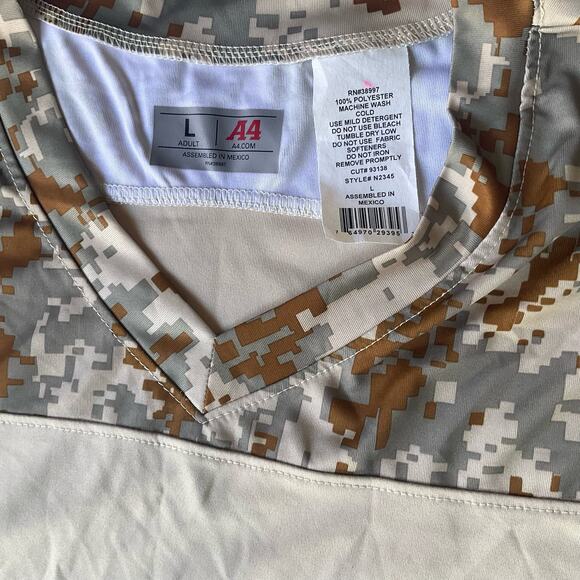 A4 Men’s Sleeveless Workout Casual Tank Top size L, Taupe Gray - Picture 5 of 7